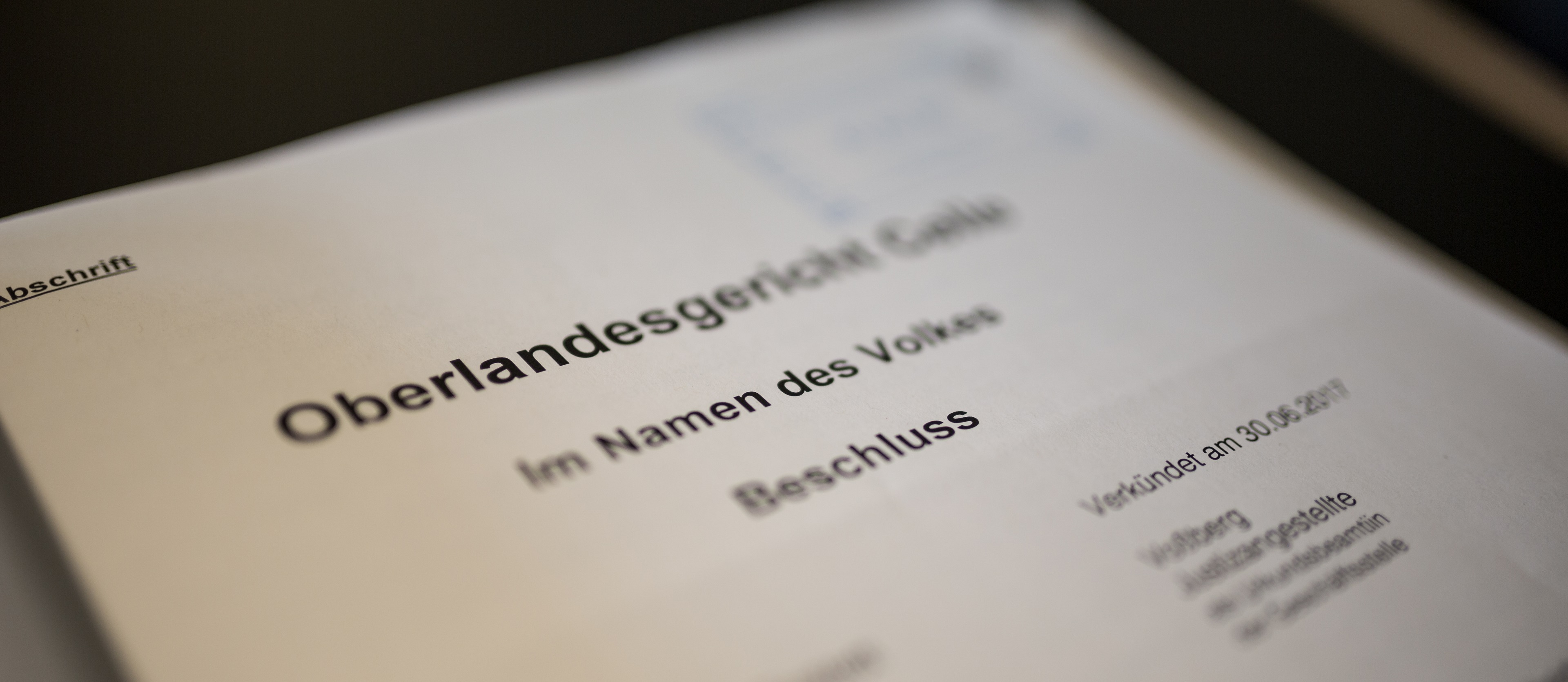 Gerichtliches Urteil – Im Namen des Volkes
